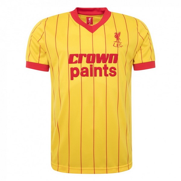 Tailandia Camiseta Liverpool 2ª Kit Retro 1982 1983 Amarillo